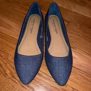 WORN ONCE Denim Flats